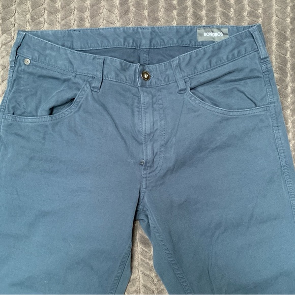Bonobos Pants Mens 32x32 Blue Gray Straight Athletic Fit Travel Gray Jacron - Picture 3 of 15